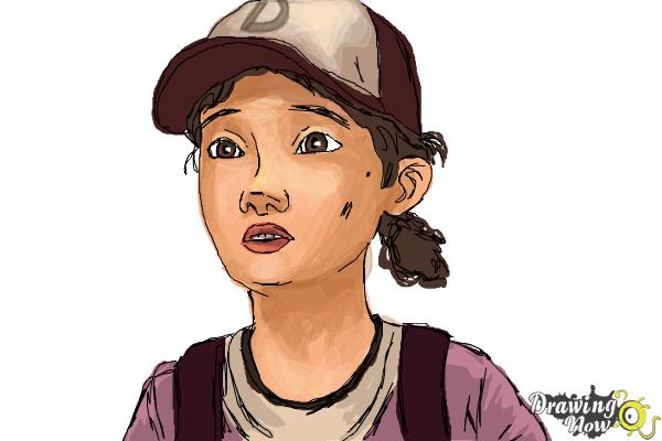 How to Draw Clementine from The Walking Dead - Step 10