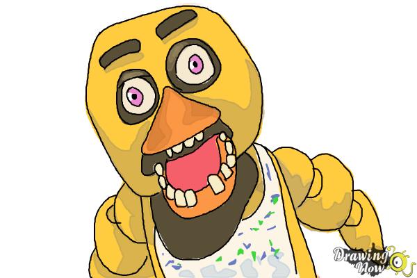 How to draw Chica jumpscare from Five Nights at Freddy's FNAF drawing  lesson