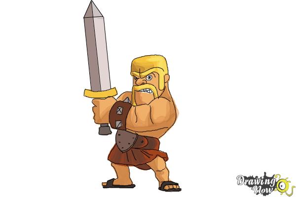 Barbarian King Clash of Clans | Coloring pages, Clash of clans, Love  coloring pages