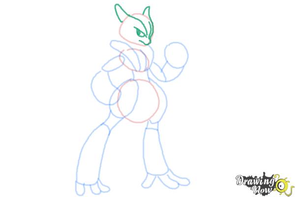 How to Draw Mega Mewtwo X - Step 6