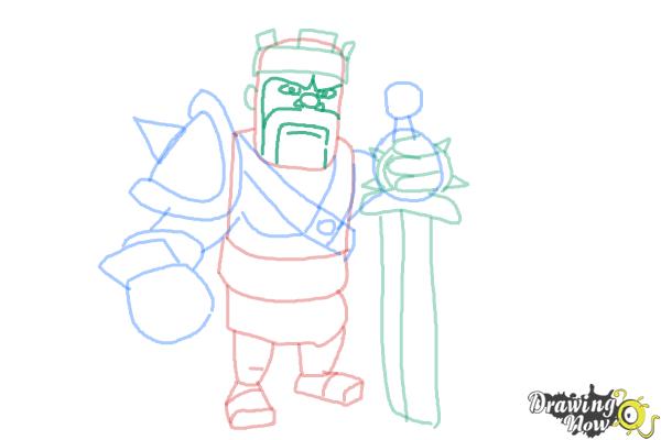 How to Draw a King  Clash Royale 