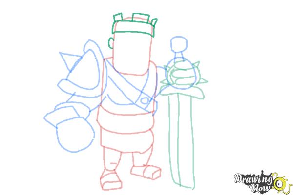 How to Draw a King  Clash Royale 