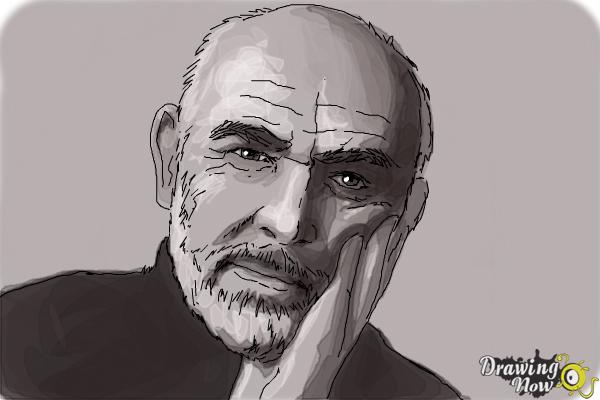 How to Draw Sean Connery - Step 8