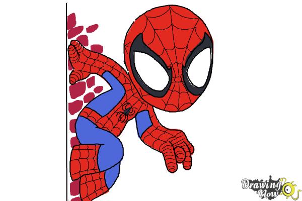 How To Draw Chibi Spiderman Drawingnow