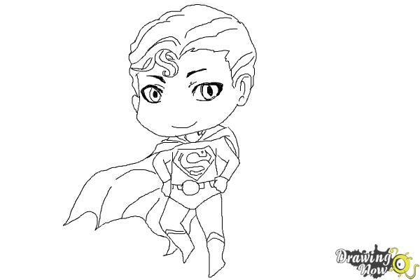 How to Draw Chibi Superman - DrawingNow