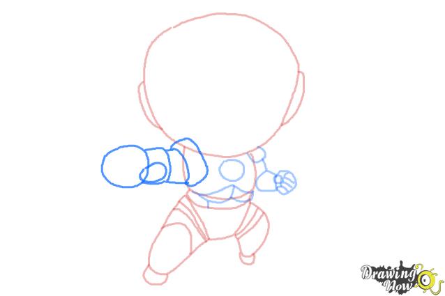 How to Draw Chibi Iron Man - Step 7