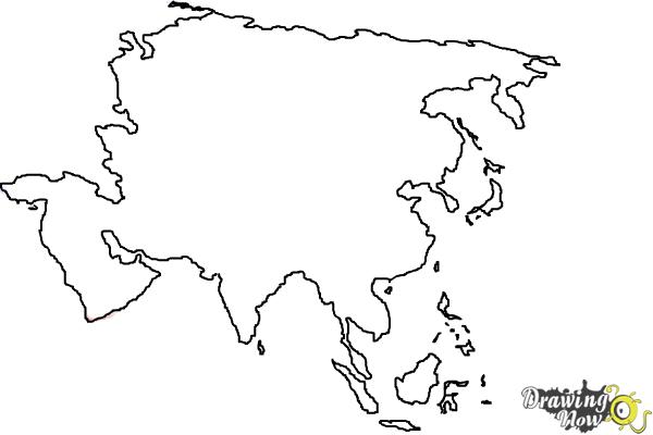 Blank Map of Asia  Asia Map Outline