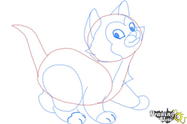 How to Draw Figaro from Pinocchio - Step 9