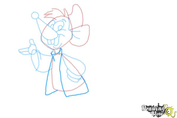 How to Draw Gus Gus and Jaq from Cinderella - Step 9