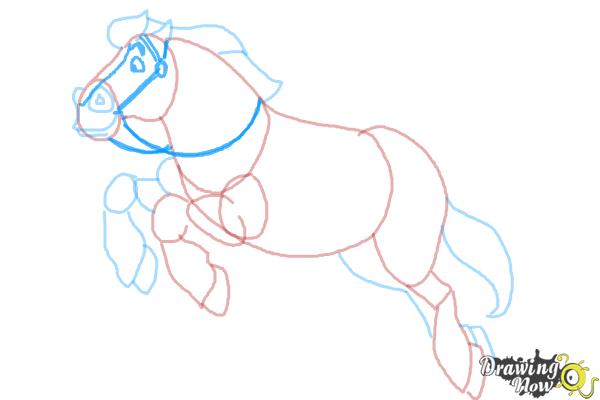 How to Draw Philippe from Beauty and the Beast - Step 9