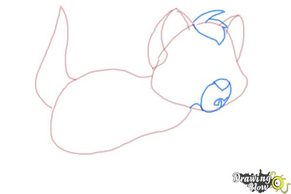 How to Draw Oliver from Oliver and Company - Step 4