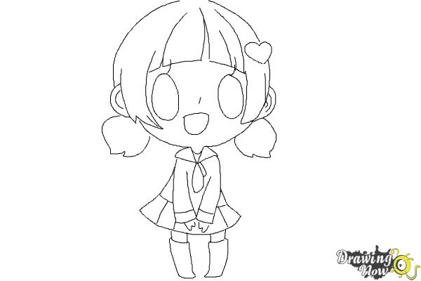 How to Draw a Chibi Girl - Step 11