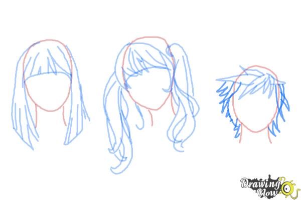 Anime Hair Drawing Reference And Sketches For Artists  Manga hair, How to  draw anime hair, How to draw hair