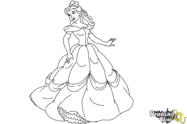 How to Draw Disney Princesses - Step 11