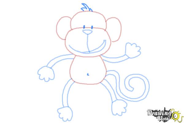 How to Draw a Monkey Step by Step - DrawingNow