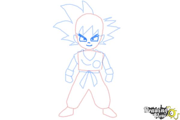 How to Draw Goku Side View Easy Step-by-Step Tutorial