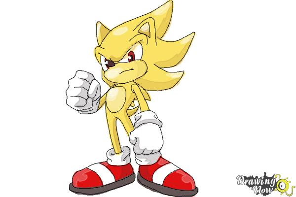 How to Draw Super Sonic - Really Easy Drawing Tutorial