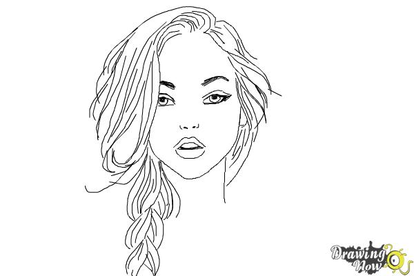 How To Draw A Pretty Girl Drawingnow