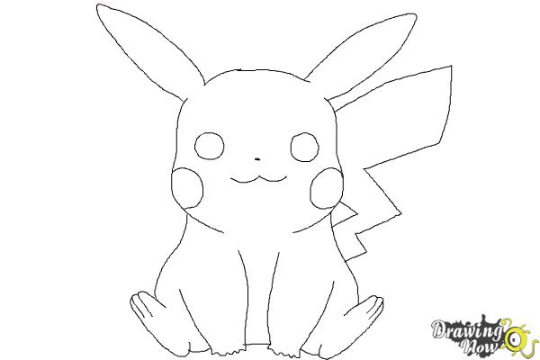 pikachu simple drawing