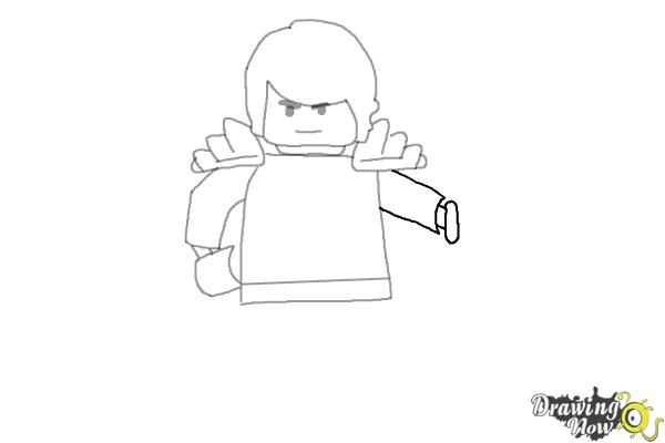 How to Draw Cole from Lego Ninjago - Step 6