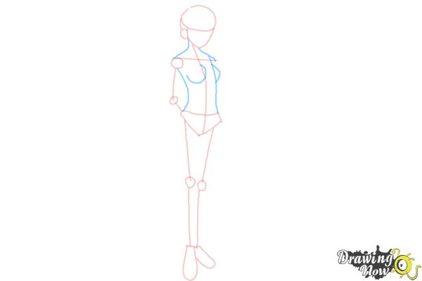 how to draw an anime body with clothes