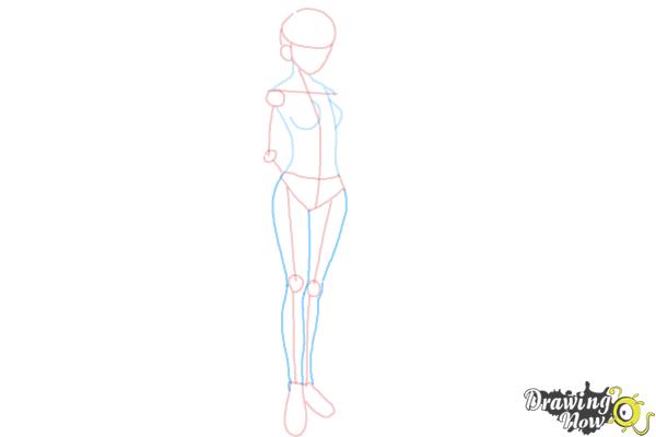 Anime Bases , woman body outline transparent background PNG clipart |  HiClipart