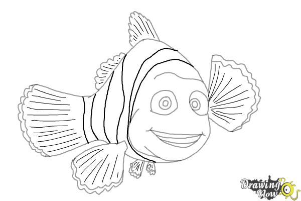 How to Draw Marlin from Finding Dory and Finding Nemo  Easy Step by Step  Drawing Tutorial  How to Draw Step by Step Drawing Tutorials