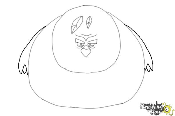 How to Draw Terence from The Angry Birds Movie - Step 6