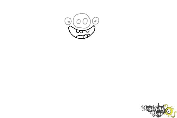 How to Draw Leonard The King Pig from Angry Birds - Step 3