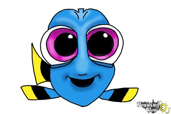 How to Draw Baby Dory From Finding Dory | DrawingNow