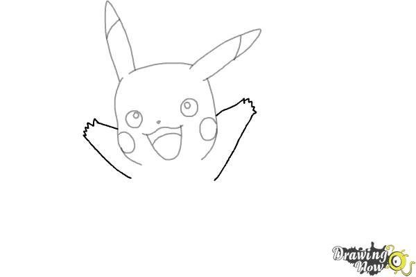 how to draw pikachus face