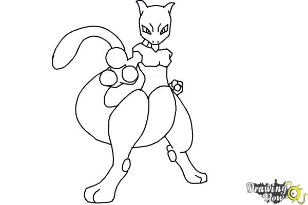 Pokémon Drawing Mewtwo Anime, fictional Character, pokemon png | PNGEgg