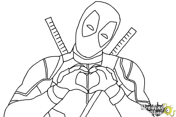 how to draw deadpool chibi