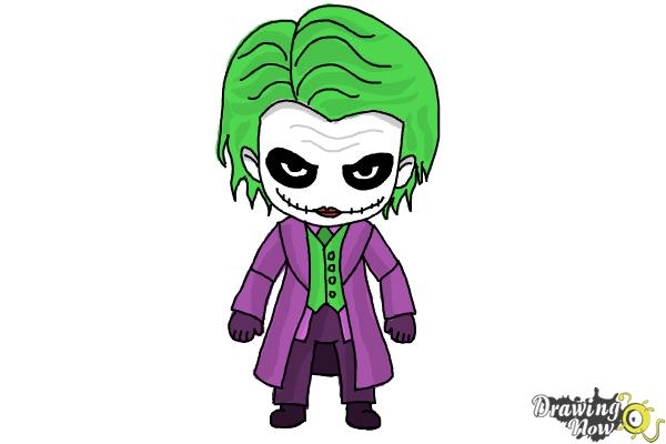 How to Draw Chibi Joker from Batman - Step 10