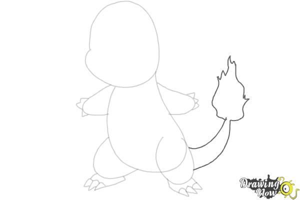 How to Draw Pokemon - Charmander - Step 4