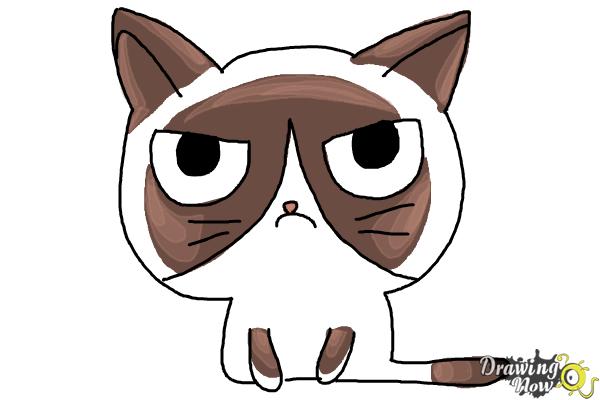 grumpy cat as a cartoon