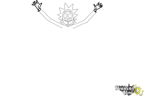 How to Draw Rick and Morty - Rick Sanchez - Step 7