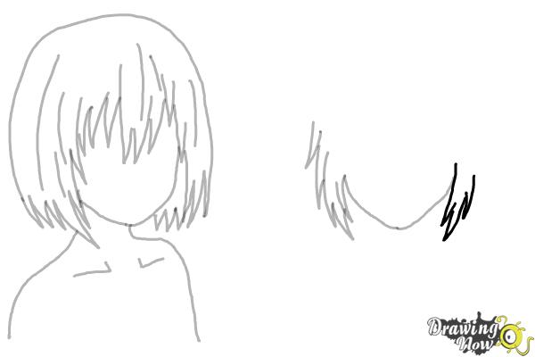 drawing anime girl hair