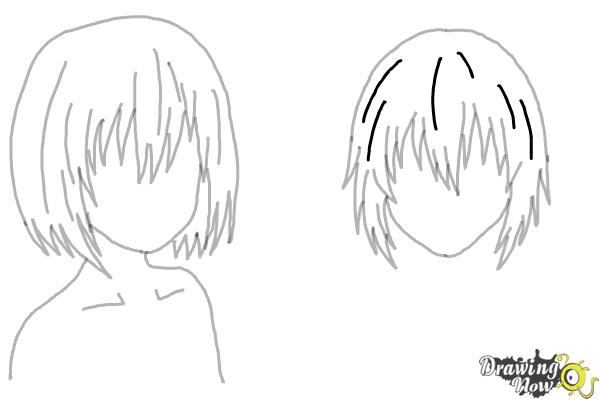 How to Draw Anime Hair  Female printable step by step drawing sheet   DrawingTutorials101com