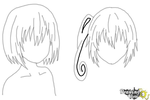 drawing hair anime