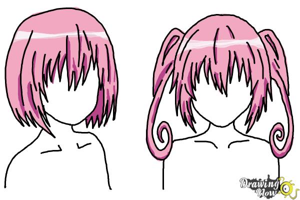 Sketch Illustration Line Art Hair Drawing  Anime Blushing Girl Drawings  HD Png Download  vhv