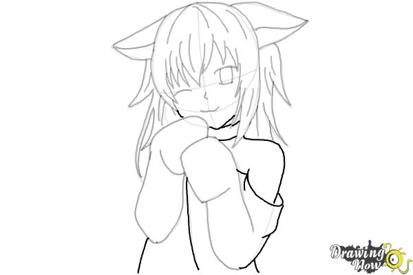 Drawing a Cute Anime Wolf Girl Using Only ONE Pencil  Flickr