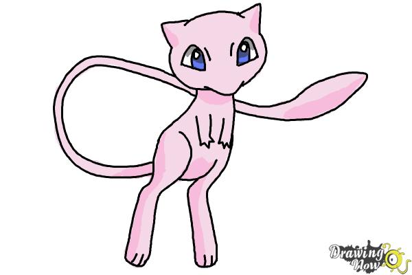 Pokemon Mew Drawing Tutorial - How to draw Pokemon Mew step by step