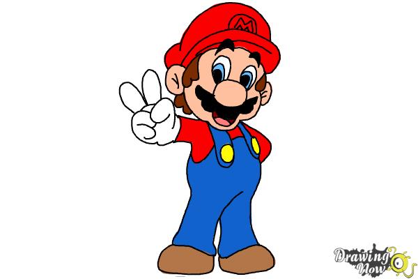 how to draw mario characters step by step for kids