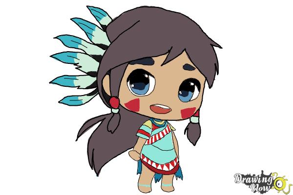native american cartoon drawing