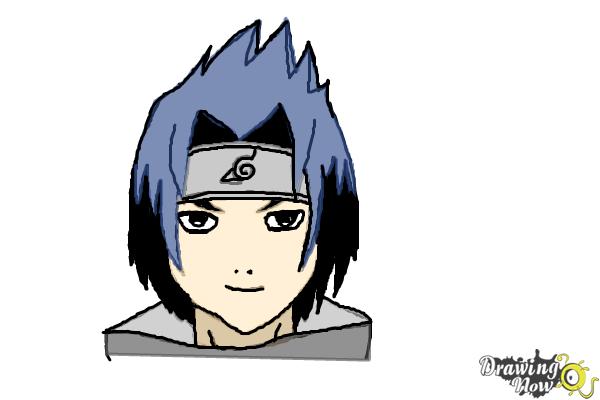 Easy pencil sketch | how to Draw Sasuke Uchiha [half face] step by step -  YouTube