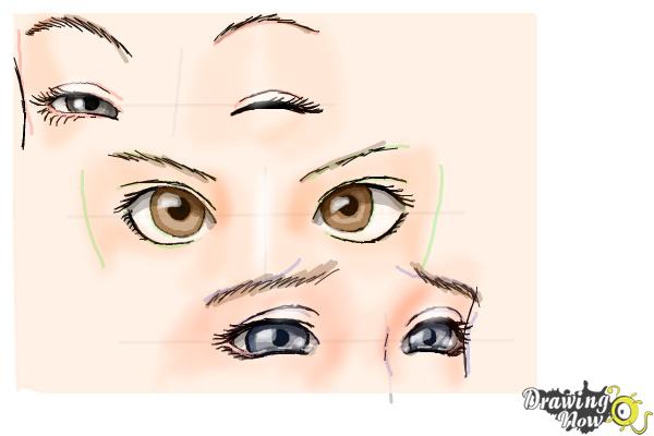 How to Draw Anime Girl Eyes [10 Ways] [No Timelapse] 