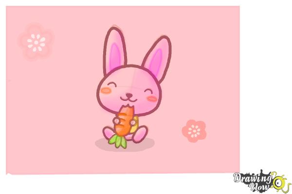 Kawaii Rabbit Cartoon Cheerful Funny Little Pink Rabbit with Red Cheeks  Touched Anime Stock Vector  Illustration of little fantasy 185024347