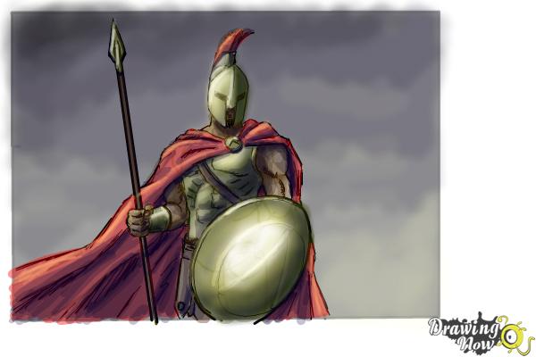 spartan warrior drawings