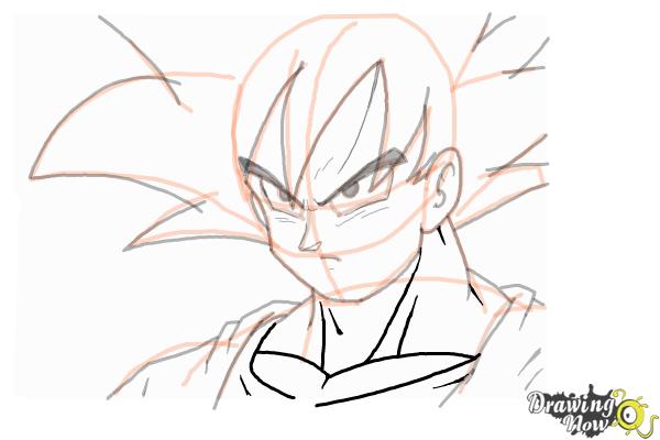 How to draw Goku (lineart) from Dragon ball Z 